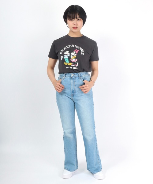 Disney(ディズニー)の「Disney(ディズニー)ミッキーマウス・ミニーマウス・オールスターキャラクタープリントTシャツ(Tシャツ/カットソー・レディース・スミクロ/ベージュ系その他/オフホワイト/ピンク・L/M)」の15枚目の写真
