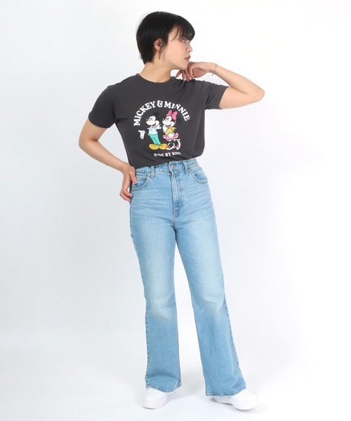 Disney(ディズニー)の「Disney(ディズニー)ミッキーマウス・ミニーマウス・オールスターキャラクタープリントTシャツ(Tシャツ/カットソー・レディース・スミクロ/ベージュ系その他/オフホワイト/ピンク・L/M)」の16枚目の写真