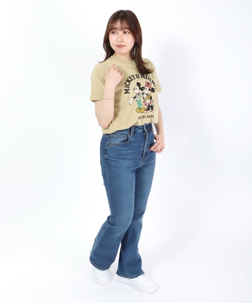 Disney(ディズニー)の「Disney(ディズニー)ミッキーマウス・ミニーマウス・オールスターキャラクタープリントTシャツ(Tシャツ/カットソー・レディース・スミクロ/ベージュ系その他/オフホワイト/ピンク・L/M)」の12枚目の写真