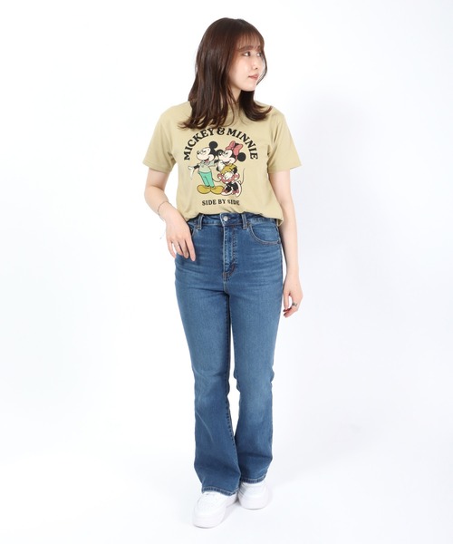 Disney(ディズニー)の「Disney(ディズニー)ミッキーマウス・ミニーマウス・オールスターキャラクタープリントTシャツ(Tシャツ/カットソー・レディース・スミクロ/ベージュ系その他/オフホワイト/ピンク・L/M)」の11枚目の写真