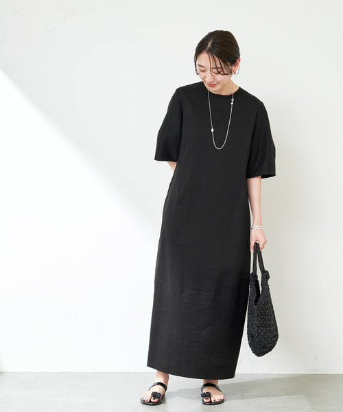 IENA リネンナイロンフォルムワンピース IENA（イエナ）の「リネンナイロンフォルムワンピース