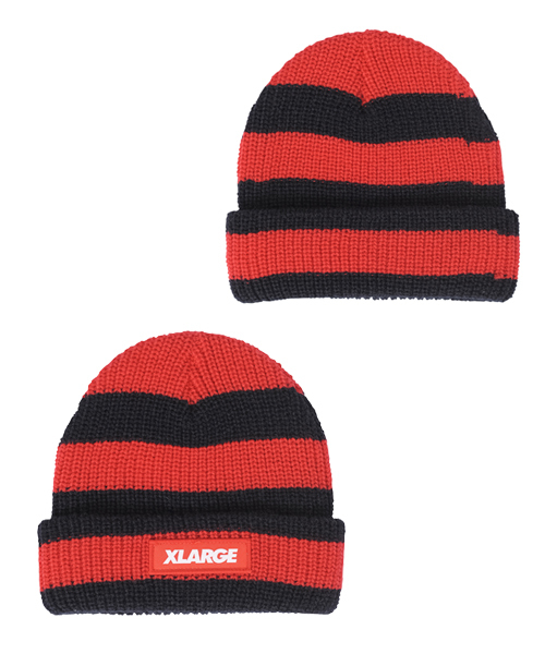 XLARGE KIDS（エクストララージキッズ）の「XL KNIT CAP（ニットキャップ/ビーニー・キッズ・ブラック/レッド/ブルー・ONE SIZE）」の3枚目の写真