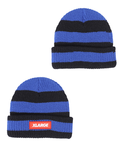 XLARGE KIDS（エクストララージキッズ）の「XL KNIT CAP（ニットキャップ/ビーニー・キッズ・ブラック/レッド/ブルー・ONE SIZE）」の2枚目の写真