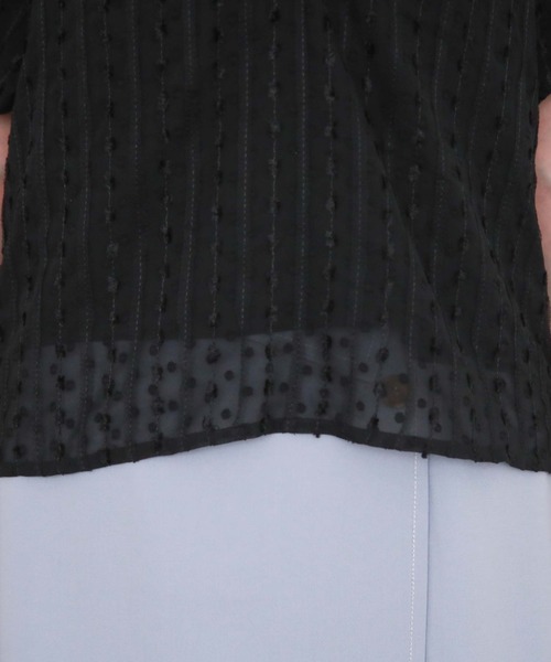 archives（アルシーヴ）の「ドビーフロントギャザーブラウス（シャツ/ブラウス・レディース・ブラック/アイボリー・MEDIUM）」の22枚目の写真