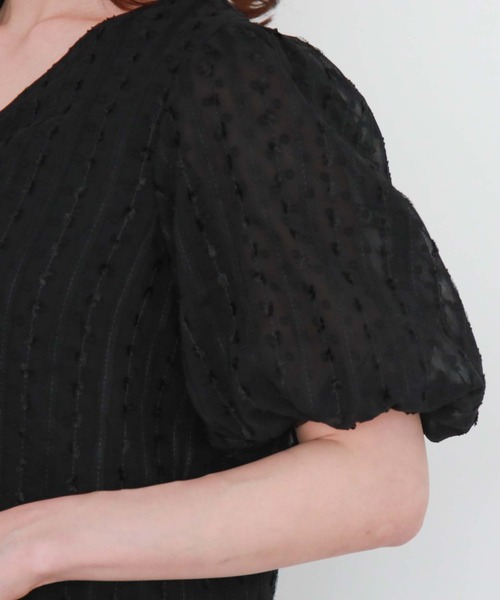 archives（アルシーヴ）の「ドビーフロントギャザーブラウス（シャツ/ブラウス・レディース・ブラック/アイボリー・MEDIUM）」の21枚目の写真