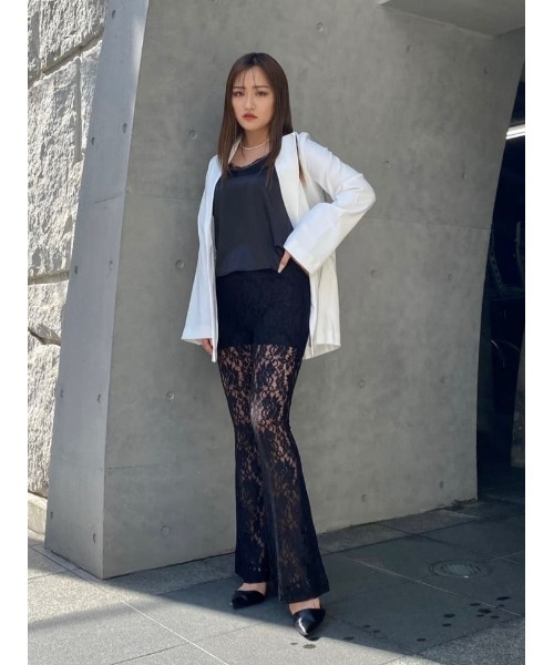 EGOIST 新品 ストレッチレーススリムフレアパンツ ストレッチレーススリムフレアパンツ（その他パンツ）｜EGOIST