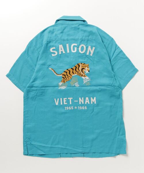 HOUSTON（ヒューストン）の「HOUSTON スカシャツ（VIETNAM）（シャツ/ブラウス・メンズ・ブラック/ターコイズブルー/ベージュ・LARGE/MEDIUM/X-LARGE）」の6枚目の写真