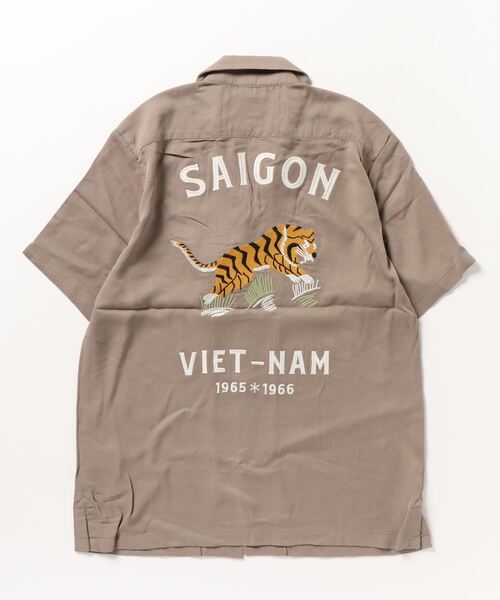 HOUSTON（ヒューストン）の「HOUSTON スカシャツ（VIETNAM）（シャツ/ブラウス・メンズ・ブラック/ターコイズブルー/ベージュ・LARGE/MEDIUM/X-LARGE）」の5枚目の写真