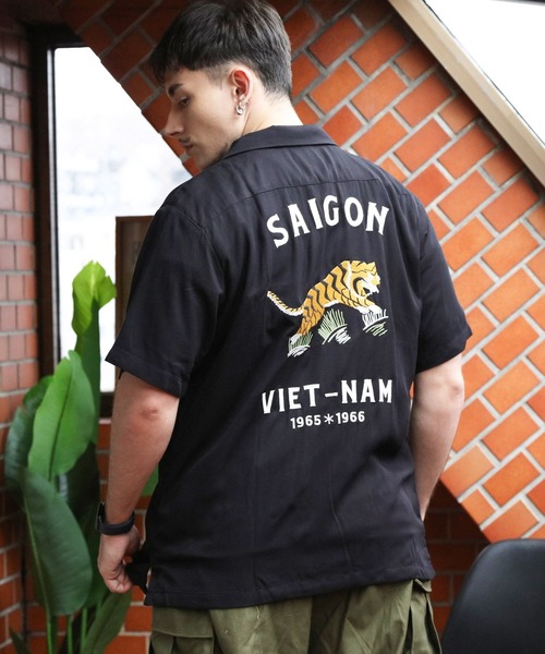 HOUSTON（ヒューストン）の「HOUSTON スカシャツ（VIETNAM）（シャツ/ブラウス・メンズ・ブラック/ターコイズブルー/ベージュ・LARGE/MEDIUM/X-LARGE）」の8枚目の写真