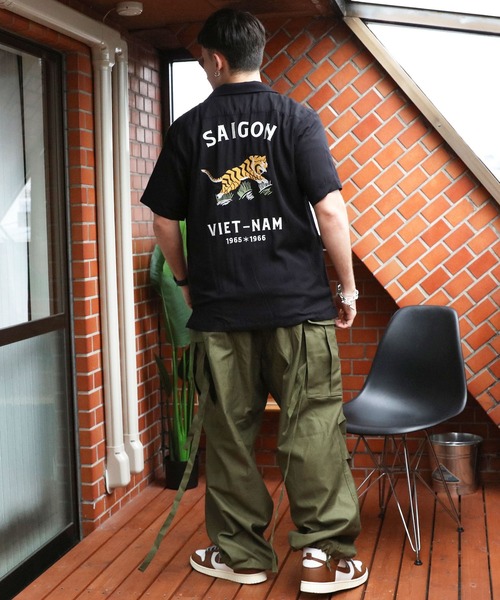 HOUSTON（ヒューストン）の「HOUSTON スカシャツ（VIETNAM）（シャツ/ブラウス・メンズ・ブラック/ターコイズブルー/ベージュ・LARGE/MEDIUM/X-LARGE）」の16枚目の写真