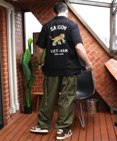 HOUSTON（ヒューストン）の「HOUSTON スカシャツ（VIETNAM）（シャツ/ブラウス・メンズ・ブラック/ターコイズブルー/ベージュ・LARGE/MEDIUM/X-LARGE）」の17枚目の写真