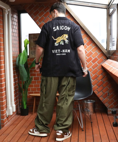 HOUSTON（ヒューストン）の「HOUSTON スカシャツ（VIETNAM）（シャツ/ブラウス・メンズ・ブラック/ターコイズブルー/ベージュ・LARGE/MEDIUM/X-LARGE）」の18枚目の写真