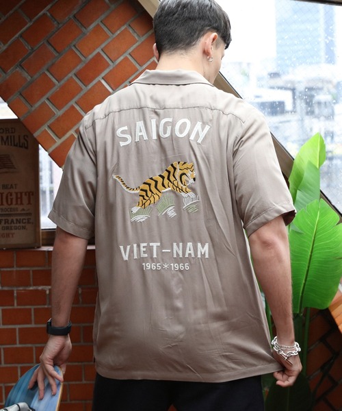 HOUSTON（ヒューストン）の「HOUSTON スカシャツ（VIETNAM）（シャツ/ブラウス・メンズ・ブラック/ターコイズブルー/ベージュ・LARGE/MEDIUM/X-LARGE）」の20枚目の写真