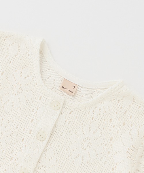 petit main（プティマイン）の「【リンク】レースカーディガン★（シャツ/ブラウス・キッズ・ブラック/オフホワイト・M/S/L）」の5枚目の写真