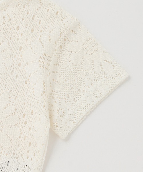 petit main（プティマイン）の「【リンク】レースカーディガン★（シャツ/ブラウス・キッズ・ブラック/オフホワイト・M/S/L）」の6枚目の写真