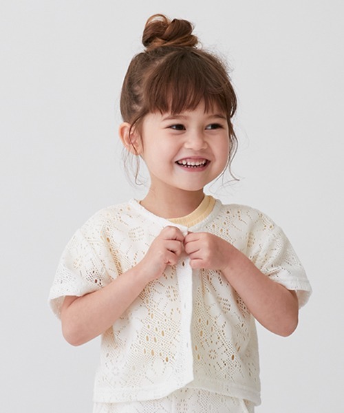 petit main（プティマイン）の「【リンク】レースカーディガン★（シャツ/ブラウス・キッズ・ブラック/オフホワイト・M/S/L）」の11枚目の写真