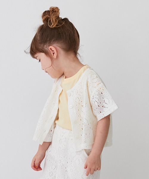 petit main（プティマイン）の「【リンク】レースカーディガン★（シャツ/ブラウス・キッズ・ブラック/オフホワイト・M/S/L）」の12枚目の写真