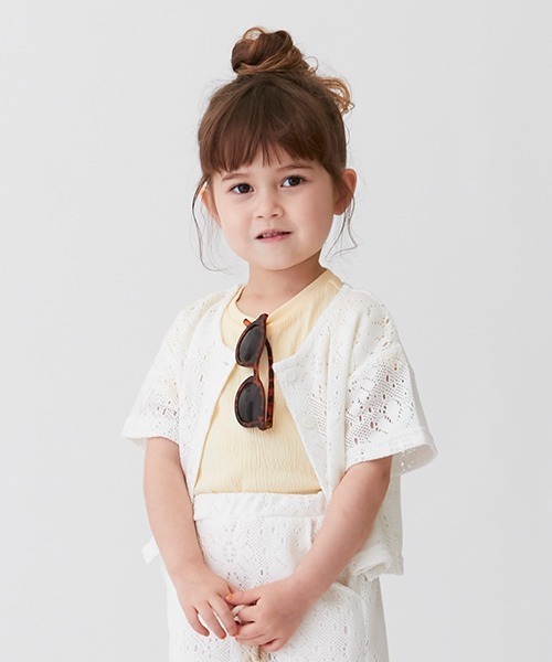 petit main（プティマイン）の「【リンク】レースカーディガン★（シャツ/ブラウス・キッズ・ブラック/オフホワイト・M/S/L）」の14枚目の写真