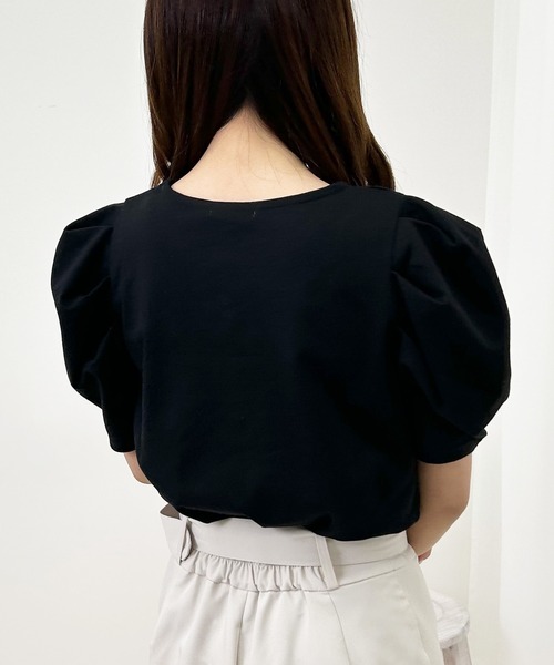 INGNI(イング)の「パール付きパワショルTシャツ(Tシャツ/カットソー・レディース・ミント/オフホワイト/ブラック・M)」の19枚目の写真