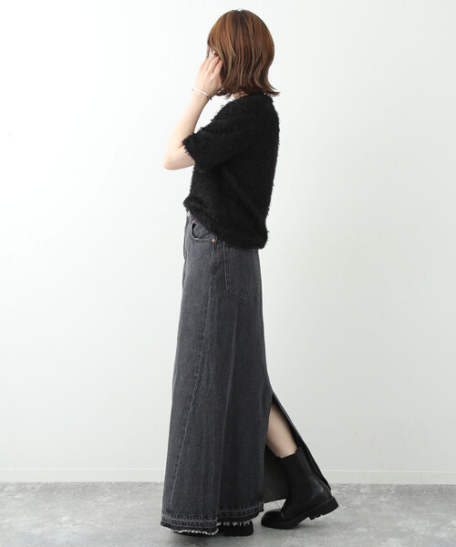 SLOBE IENA デニムスカート LE DENIM リメイクシームフレアスカート（デニムスカート