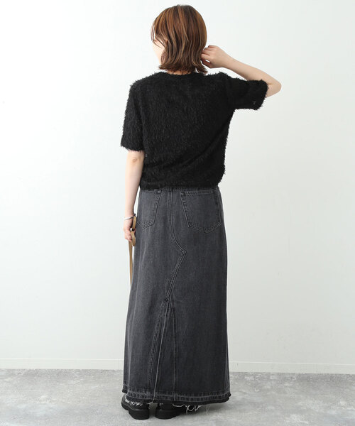 SLOBE IENA（スローブイエナ）の「LE DENIM REMAKE FLARE スカート（デニムスカート・レディース・ブラック系その他・36/38）」の15枚目の写真