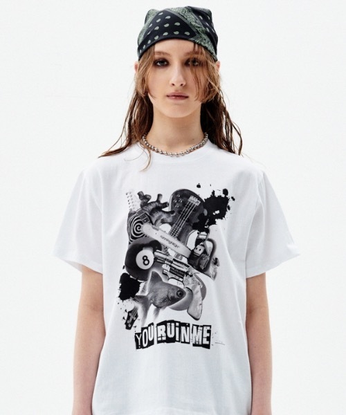 runningHIGH(ランニングハイ)の「【RUNNING HIGH 】RUIN ME ハーフスリーブ Tシャツ / RUIN ME H/S TEE(Tシャツ/カットソー・レディース・ピンク/ホワイト/ブラック・LARGE/MEDIUM)」の2枚目の写真