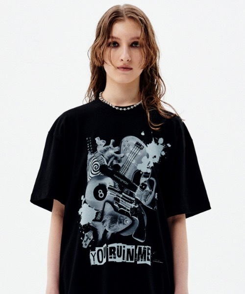 runningHIGH(ランニングハイ)の「【RUNNING HIGH 】RUIN ME ハーフスリーブ Tシャツ / RUIN ME H/S TEE(Tシャツ/カットソー・レディース・ピンク/ホワイト/ブラック・LARGE/MEDIUM)」の3枚目の写真