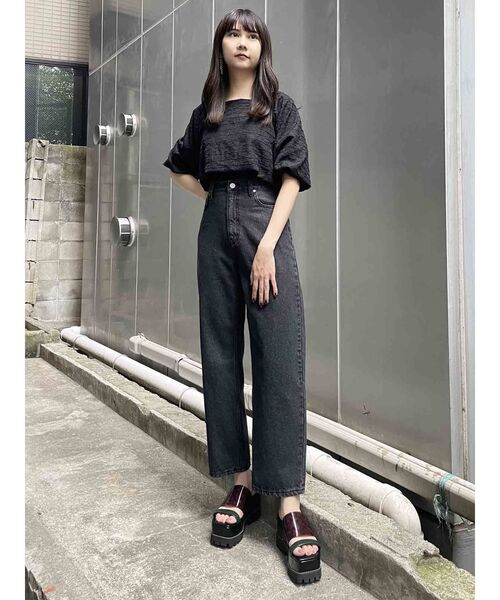 MURUA（ムルーア）の「バルーンショートトップス（シャツ/ブラウス・レディース・ホワイト/ブラック・FREE）」の10枚目の写真