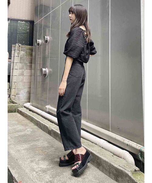 MURUA（ムルーア）の「バルーンショートトップス（シャツ/ブラウス・レディース・ホワイト/ブラック・FREE）」の11枚目の写真