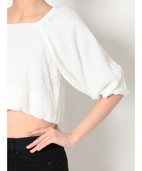 MURUA（ムルーア）の「バルーンショートトップス（シャツ/ブラウス・レディース・ホワイト/ブラック・FREE）」の17枚目の写真