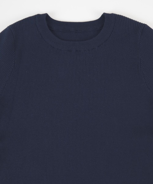 titivate(ティティベイト)の「クルーネック袖口レース2wayリブニット(ニット/セーター・レディース・アイボリー/ネイビー/ブラック・S/M)」の6枚目の写真