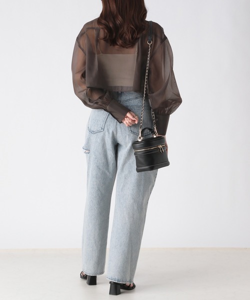 Heather(ヘザー)の「シアーノーカラーシャツ 969877(シャツ/ブラウス・レディース・ブラック/オフホワイト/ブラウン・FREE)」の21枚目の写真