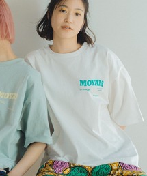 <moyan ecri>messageワンポイント＆バックプリント パッチ刺繍Tシャツ【アフリカンファブリック】(ユニセックス)