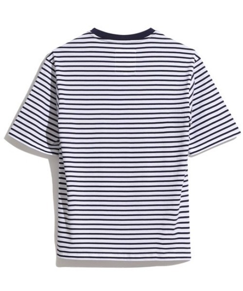 HIPANDA(ハイパンダ)の「HIPANDA ハイパンダ メンズ ストライプ Tシャツ(Tシャツ/カットソー・メンズ・ブルー・SMALL/XX-LARGE/MEDIUM/X-LARGE/LARGE)」の6枚目の写真