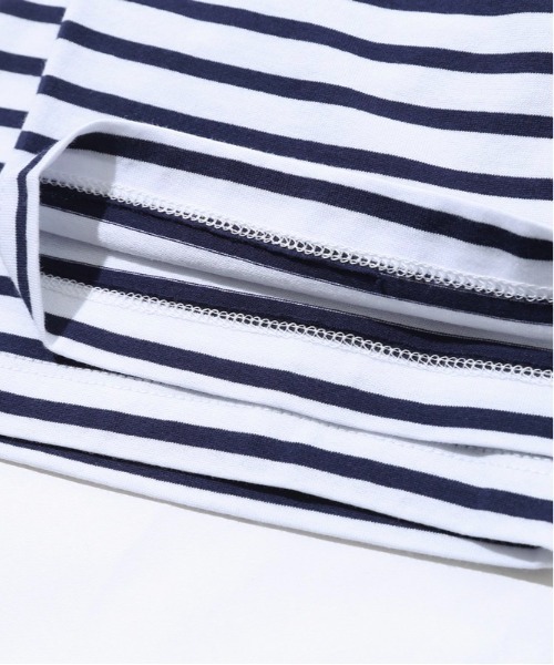 HIPANDA(ハイパンダ)の「HIPANDA ハイパンダ メンズ ストライプ Tシャツ(Tシャツ/カットソー・メンズ・ブルー・SMALL/XX-LARGE/MEDIUM/X-LARGE/LARGE)」の3枚目の写真
