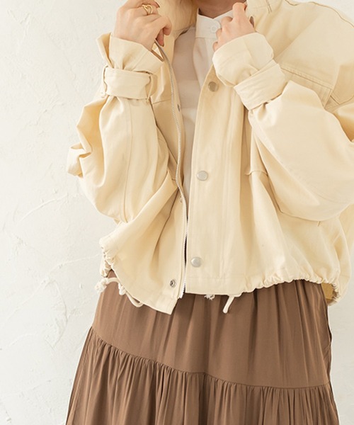 chocomee（チョコミー）の「アースカラーブルゾン/earth color blouson（ブルゾン・レディース・カーキ/アイボリー・FREE）」の11枚目の写真