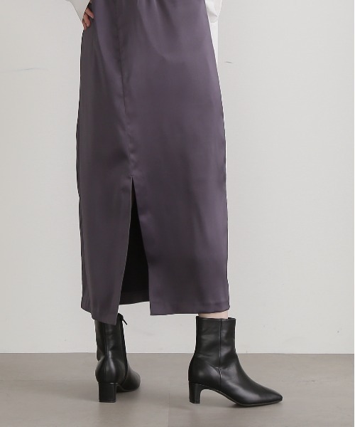 N.（N. Natural Beauty Basic）（エヌエヌナチュラルビューティーベーシック）の「◆サテンバルーンキャミワンピース（ワンピース・レディース・ピンク/ブルーグレー・MEDIUM）」の6枚目の写真