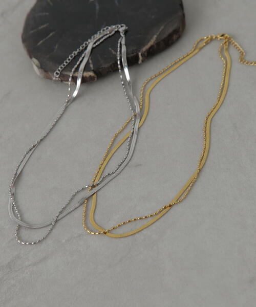FREE'S MART(フリーズマート)の「ダブルショートネックレス(ネックレス・レディース・ゴールド/シルバー・フリ-)」の3枚目の写真
