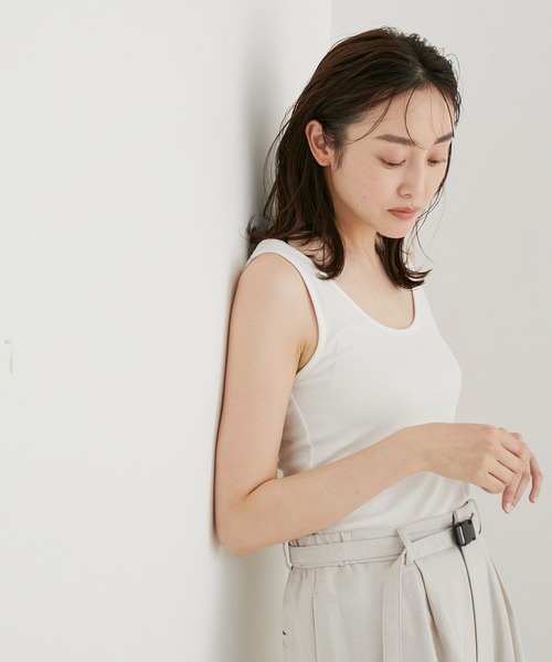 le cercle ADAM ET ROPE'(ルセルクルアダムエロペ)の「タンクトップ(タンクトップ・レディース・ホワイト/ブラック/カーキ・FREE)」の7枚目の写真