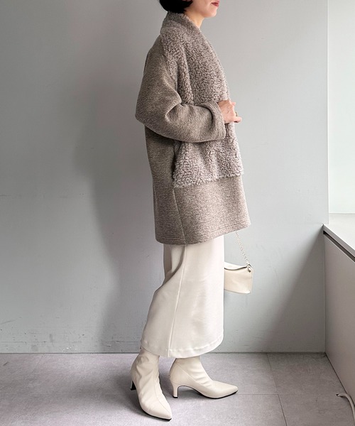 COLLAGE GALLARDAGALANTE（コラージュガリャルダガランテ）の「カットジョーゼットタイトスカート（スカート・レディース・パープル/ブラック/グレイッシュベージュ・0/1）」の9枚目の写真