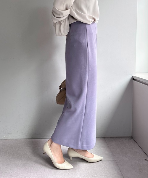 COLLAGE GALLARDAGALANTE（コラージュガリャルダガランテ）の「カットジョーゼットタイトスカート（スカート・レディース・パープル/ブラック/グレイッシュベージュ・0/1）」の19枚目の写真