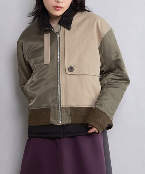 ★ MARECHAL TERRE トレンチブルゾン MA-1 ☆ MARECHAL TERRE トレンチブルゾン MA-1 ☆ MARECHAL TERRE トレンチ