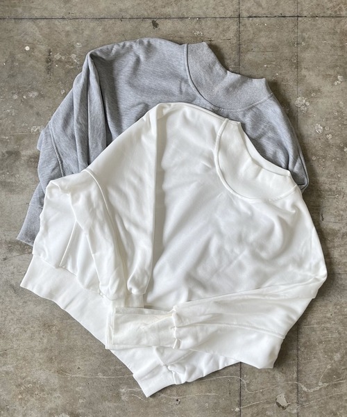 ROOPTOKYO（ループトウキョウ）の「▲Cropped Design Sweatshirts / クロップド デザインスウェット トレーナー（スウェット・レディース・ホワイト/グレー・FREE）」の3枚目の写真