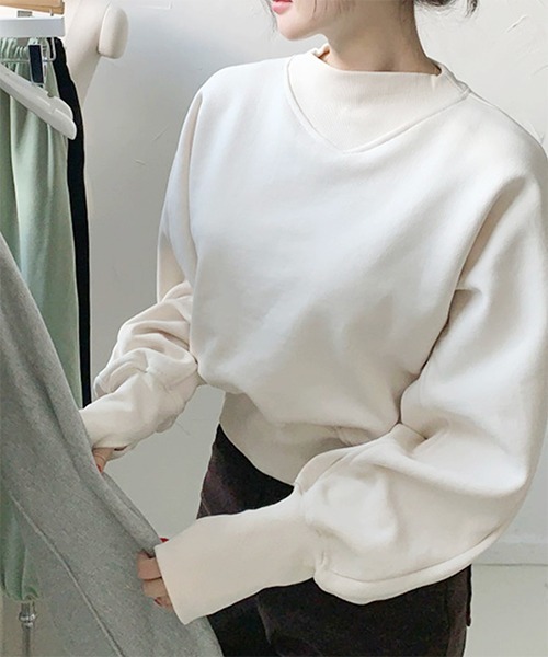 ROOPTOKYO（ループトウキョウ）の「▲Cropped Design Sweatshirts / クロップド デザインスウェット トレーナー（スウェット・レディース・ホワイト/グレー・FREE）」の5枚目の写真