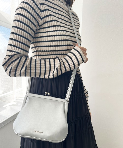 GeeRA（ジーラ）の「がま口ミニショルダー（ショルダーバッグ・レディース・アイボリー/ブラック/シルバー/ライトグリーン・FREE）」の4枚目の写真