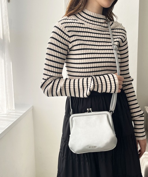 GeeRA（ジーラ）の「がま口ミニショルダー（ショルダーバッグ・レディース・アイボリー/ブラック/シルバー/ライトグリーン・FREE）」の8枚目の写真