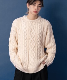 NULL（ヌル）の「【NULL】アラン編み フィッシャーマンズニット（ニット/セーター）」