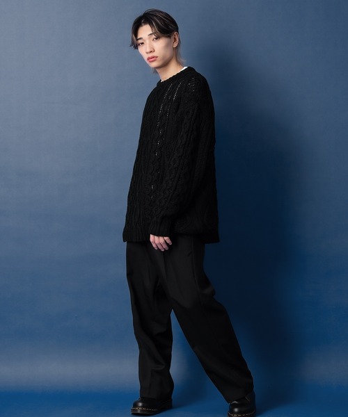 NULL（ヌル）の「【NULL】アラン編み フィッシャーマンズニット