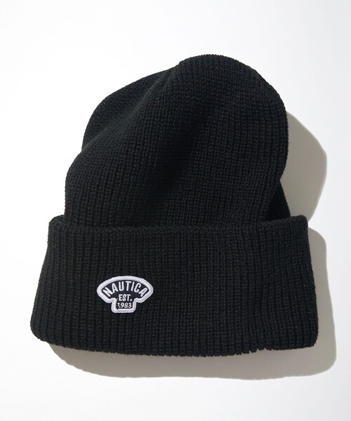 NAUTICA（ノーティカ）の「NAUTICA/ノーティカ Small Patch Logo Knit Beanie/スモールパッチ ロゴ ニットビーニー（ニットキャップ/ビーニー・メンズ・オフホワイト/ブルー/ブラック/オリーブ/ワインレッド/ネイビー・ﾌﾘ-）」の13枚目の写真