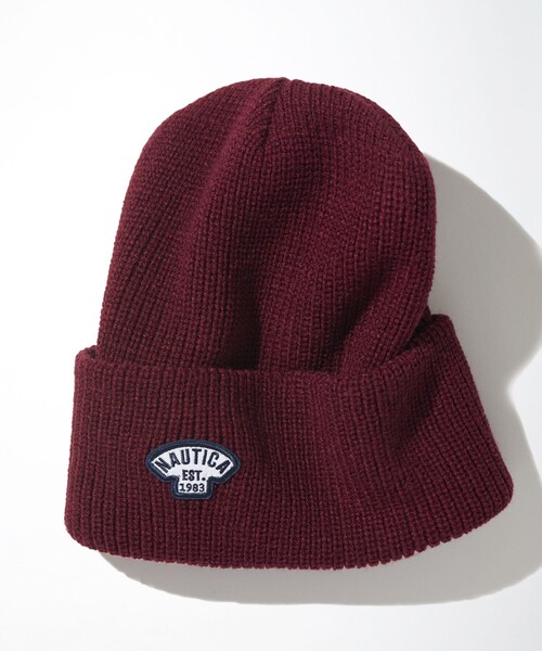 NAUTICA（ノーティカ）の「NAUTICA/ノーティカ Small Patch Logo Knit Beanie/スモールパッチ ロゴ ニットビーニー（ニットキャップ/ビーニー・メンズ・オフホワイト/ブルー/ブラック/オリーブ/ワインレッド/ネイビー・ﾌﾘ-）」の15枚目の写真